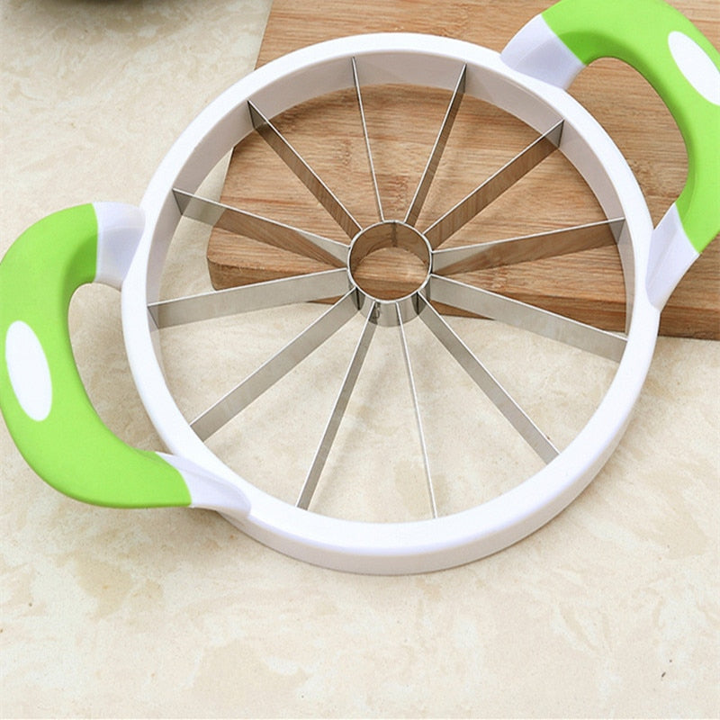 Environmentally Fruit Cutter Safe Durable Watermelon Slicer Stainless Steel  Watermelon Slicer Comfortable Handle for Home