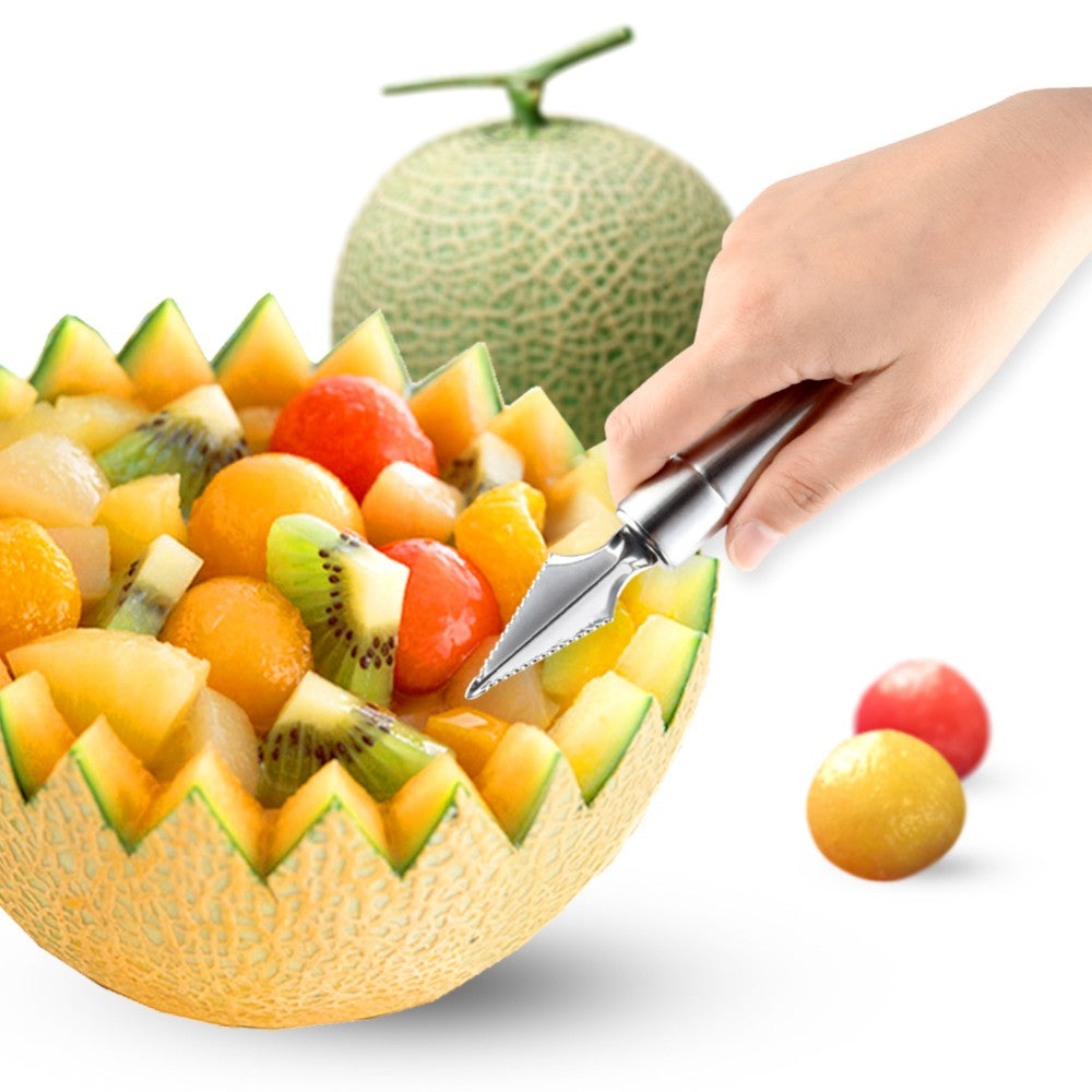 Double-Sided Melon Baller Stainless Steel Melon Ballers Fruit Baller Scoop  Melon Baller Scoop Use for Watermelon Ice Cream Cone